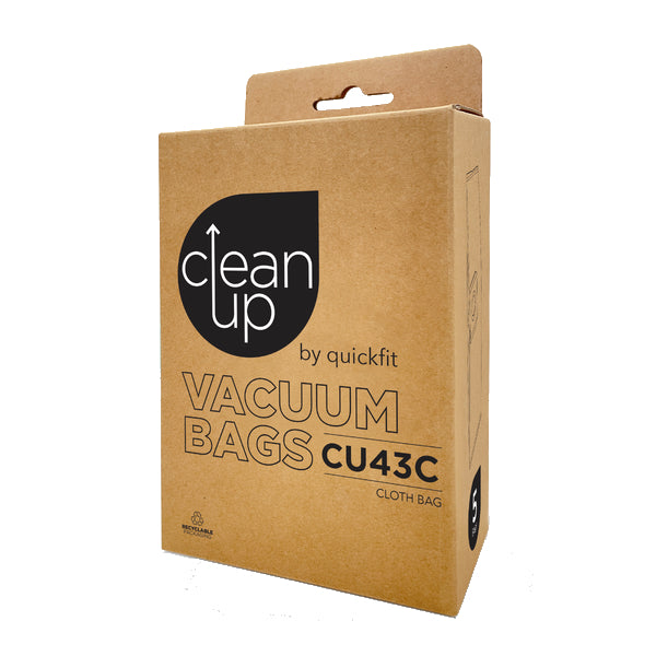 Vacspare | CleanUp by Unifit Vacuum Bags CU43C | Crystalwhite Cleaning Supplies Melbourne