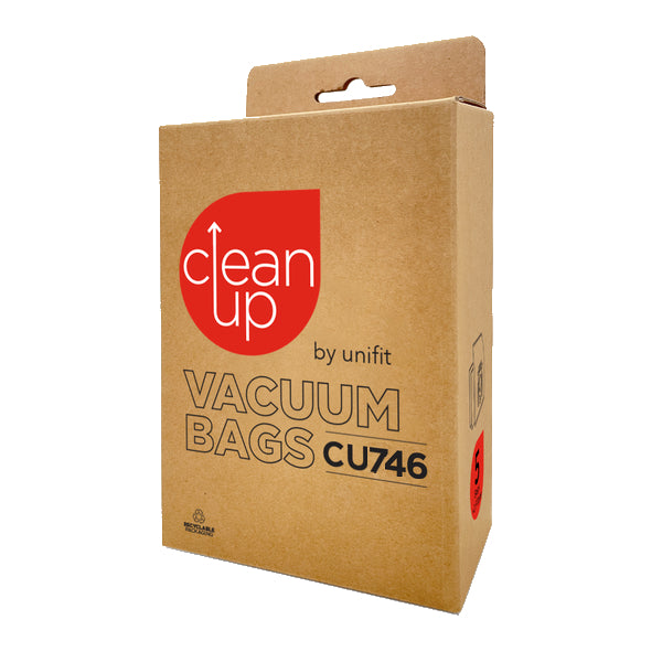 Vacspare | CleanUp by Unifit Vacuum Cleaner Bags CU746 | Crystalwhite Cleaning Supplies Melbourne