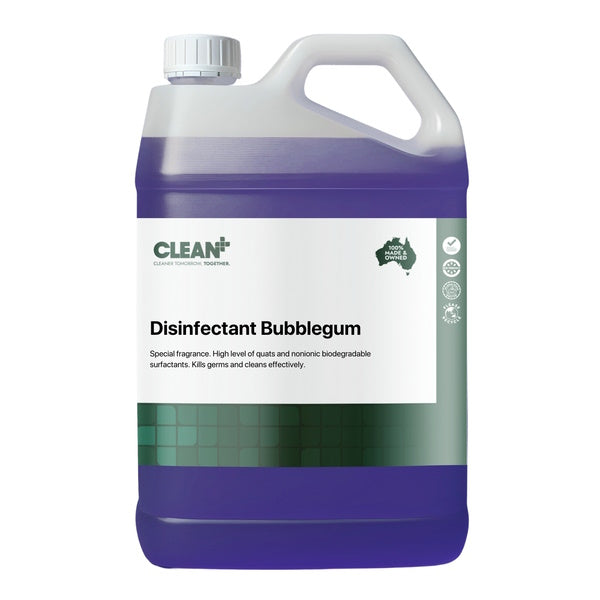 Clean Plus | Bubble Gum Commercial Grade Disinfectant 5Lt | Crystalwhite Cleaning Supplies Melbourne
