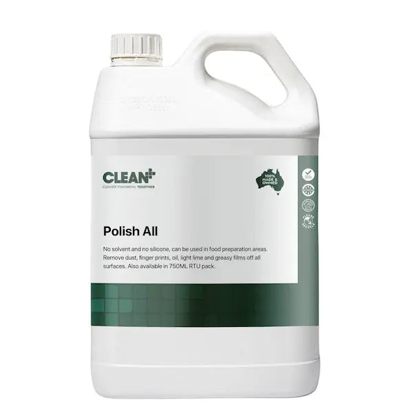 Clean Plus | Polish All Surface Cleaner and Polisher 5Lt | Crystalwhite Cleaning Supplies Melbourne