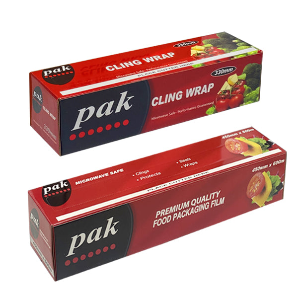 Pak Plus | Premium Cling Film Wrap with Easy Cutter | Crystalwhite Cleaning Supplies Melbourne