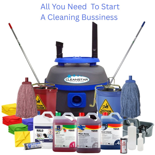 Commercial Cleaning Start-up Kit  Housemaid 10 Litre Vacuum | Crystalwhite Cleaning Supplies Melbourne.
