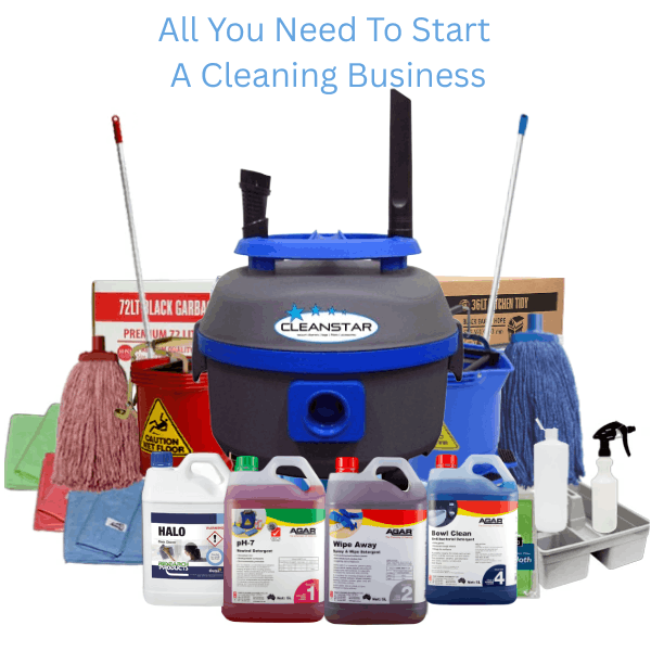 Crystalwhite Cleaning Supplies | Commercial Cleaning Start-up Kit | Housemaid 10 Litre Vacuum | Crystalwhite Cleaning Supplies Melbourne