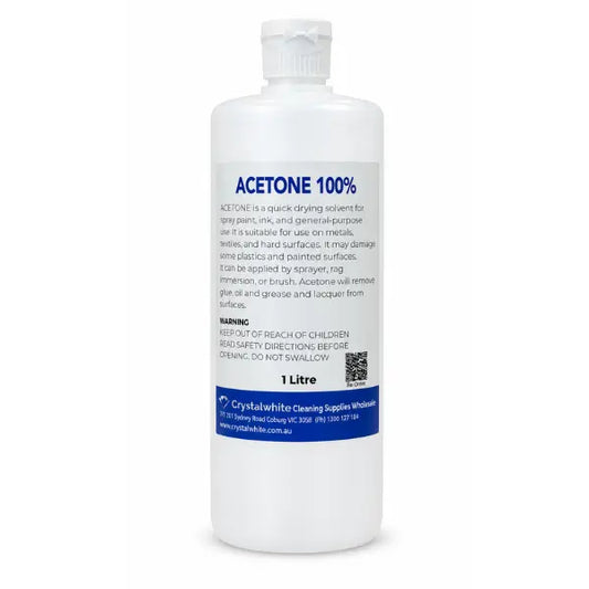 Crystalwhite | 100% Acetone in 1Lt | Crystalwhite Cleaning Supplies Melbourne