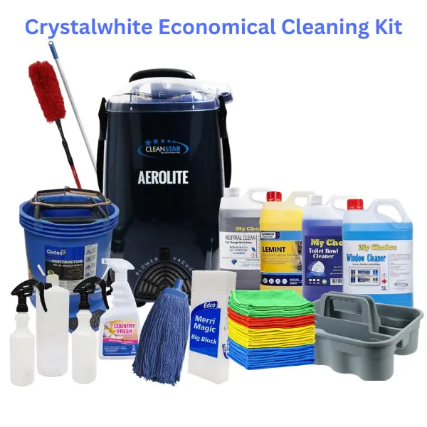 Crystalwhite Cleaning Supplies | Crystalwhite Economical Cleaning Kit | Crystalwhite Cleaning Supplies Melbourne
