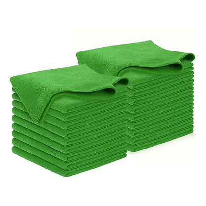 Crystalwhite | Microfibre Cloth Green [20 Cloths] | Crystalwhite Cleaning Supplies Melbourne
