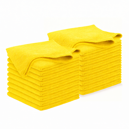 Crystalwhite Cleaning Supplies | Crystalwhite Microfibre Cloth | Blue Red Green [20 Cloths] | Crystalwhite Cleaning Supplies Melbourne