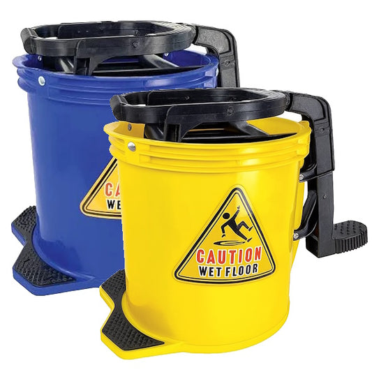 Crystalwhite | Mop Buckets Blue and Yellow | Crystalwhite Cleaning Supplies Melbourne