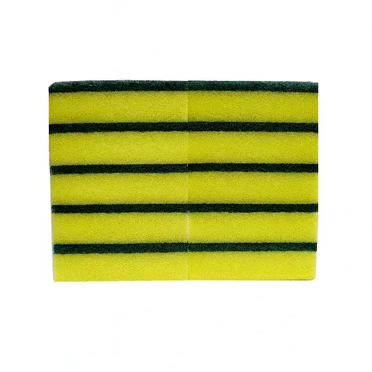 Sabco | Sabco 10 X Sponge & Scourer Green and Yellow | Crystalwhite Cleaning Supplies Melbourne
