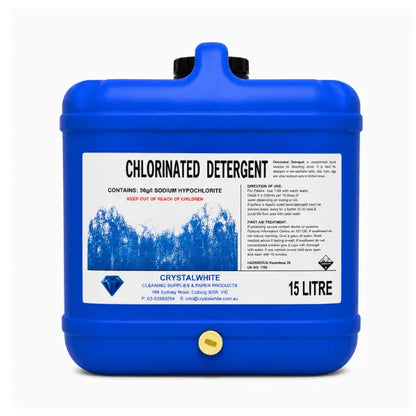 Crystalwhite | Chlorinated Concentrated Thick Bleach 15Lt | Crystalwhite Cleaning Supplies Melbourne