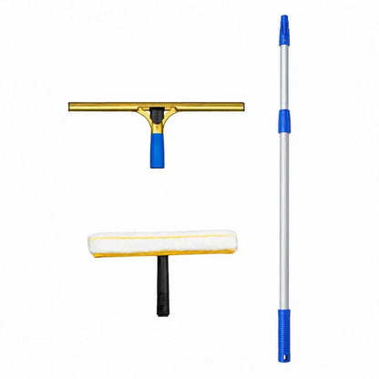 Crystalwhite | 35cm Window Washer with 2.25m Telescopic Pole Kit | Crystalwhite Cleaning Supplies Melbourne