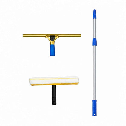 Crystalwhite | 35cm Window Washer with 1.10m Telescopic Pole Kit | Crystalwhite Cleaning Supplies Melbourne
