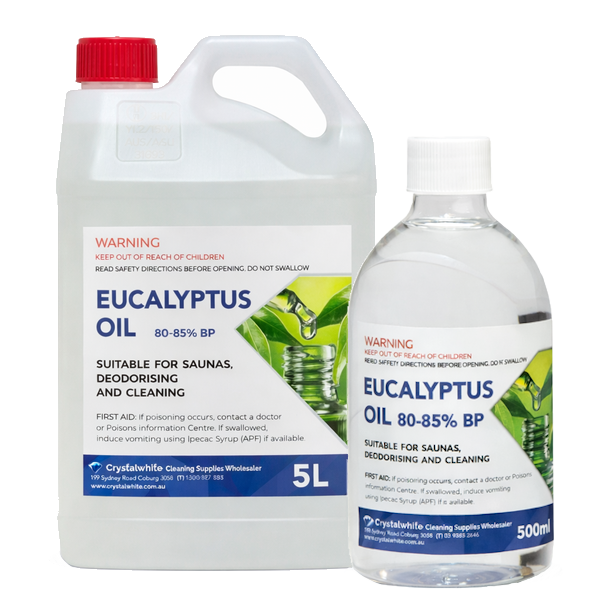 Crystalwhite | Eucalyptus Oil 500ml or 5Lt | Crystalwhite Cleaning Supplies Melbourne