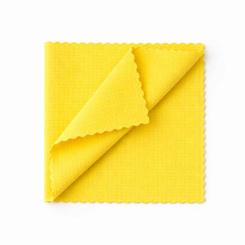 Crystalwhite | Lint Free Glass Cleaning Cloth 40x40cm Yellow | Crystalwhite Cleaning Supplies Melbourne