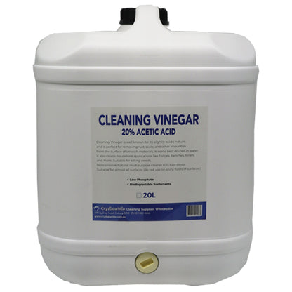 Crystalwhite Cleaning Supplies | Cleaning Vinegar 20% Acetic Acid 20Lt | Crystalwhite Cleaning Supplies Melbourne