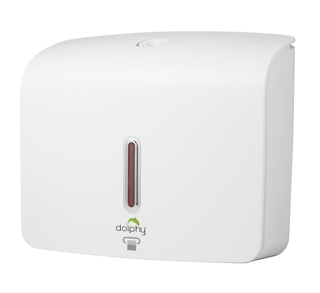 Dolphy Australia | Plaza Ultraslim Paper Towel Dispenser Black or White | Crystalwhite Cleaning Supplies Melbourne