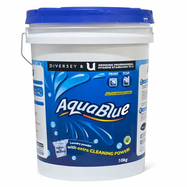 Diversey | Aquablue Laundry Powder 10kg | Crystalwhite Cleaning Supplies Melbourne