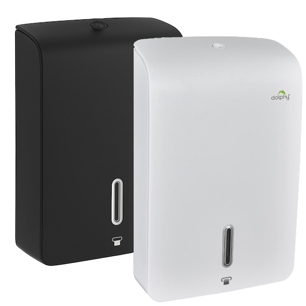 Dolphy | Jumbo White  Plaza Ultraslim Paper Towel Dispenser | Crystalwhite Cleaning Supplies Melbourne