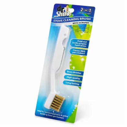 Dr Shine | Stove Cleaning Brush with Scaper | Crystalwhite Cleaning Supplies Melbourne.