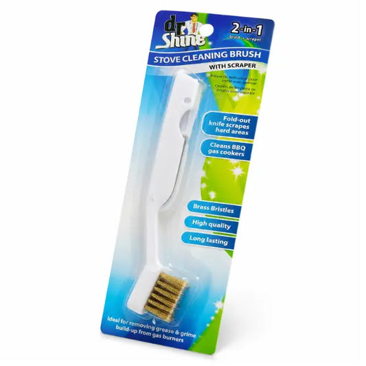 Dr Shine | Stove Cleaning Brush with Scaper | Crystalwhite Cleaning Supplies Melbourne.