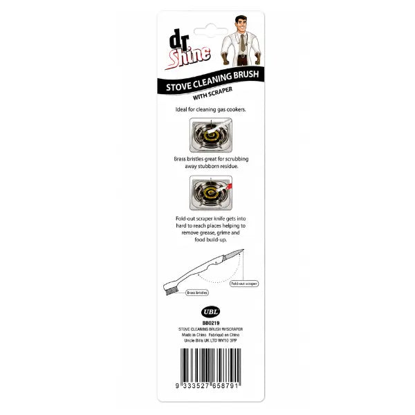 Dr Shine | Stove Cleaning Brush with Scaper | Crystalwhite Cleaning Supplies Melbourne.