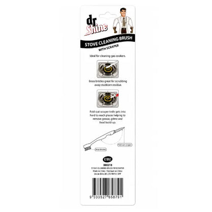 Dr Shine | Stove Cleaning Brush with Scaper | Crystalwhite Cleaning Supplies Melbourne.