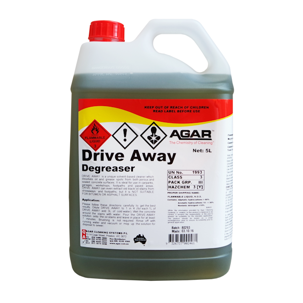 Agar Drive Away Degreaser Remove Oil Stains from Driveways