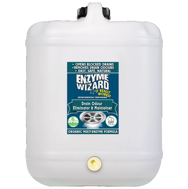 Enzyme Wizard | Drain Odour Eliminator and Maintainer 20Lt | Crystalwhite Cleaning Supplies Melbourne