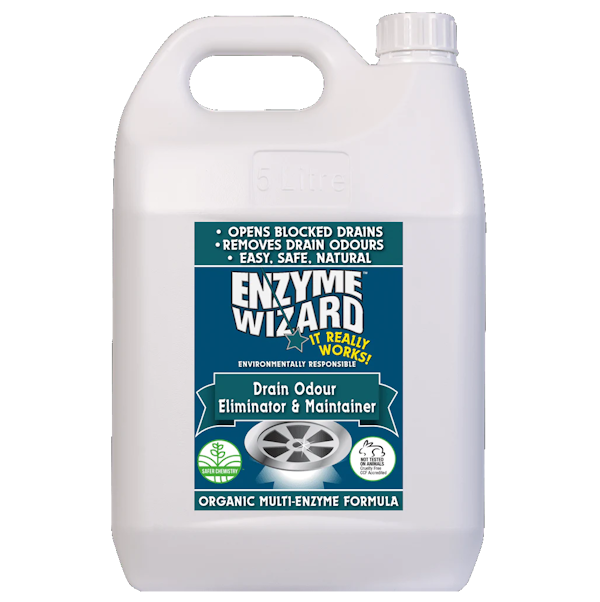 Enzyme Wizard | Drain Odour Eliminator and Maintainer 5Lt | Crystalwhite Cleaning Supplies Melbourne