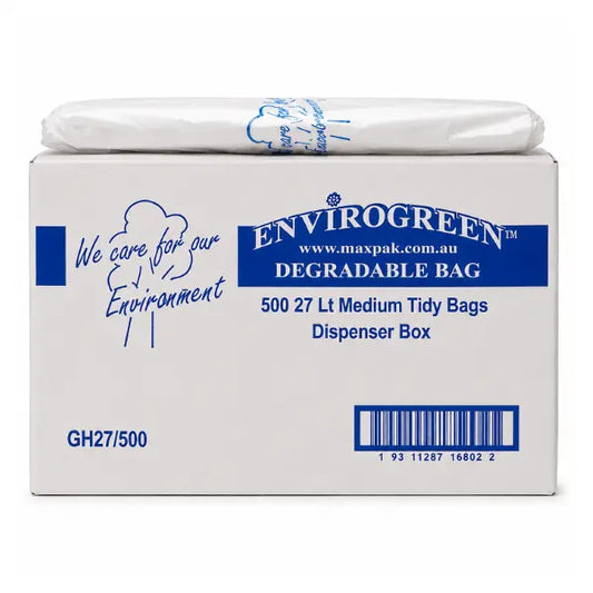 Envirogreen | Degradable Bin Liners 27Lt 500 Bags | Crystalwhite Cleaning Supplies Melbourne
