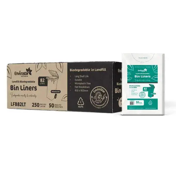 Envirostar 82Lt Landfill Biodegradable Bin Liners – 250 Bags