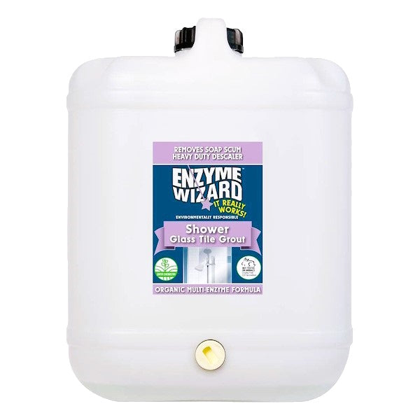 Enzyme Wizard | Shower Glass Tile Grout Cleaner 20Lt | Crystalwhite Cleaning Supplies Melbourne