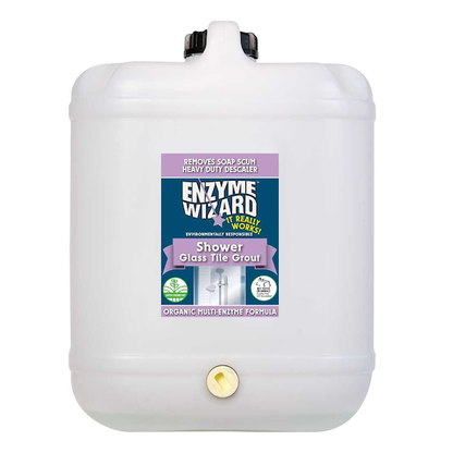 Enzyme Wizard | Shower Glass Tile Grout Cleaner 20Lt | Crystalwhite Cleaning Supplies Melbourne