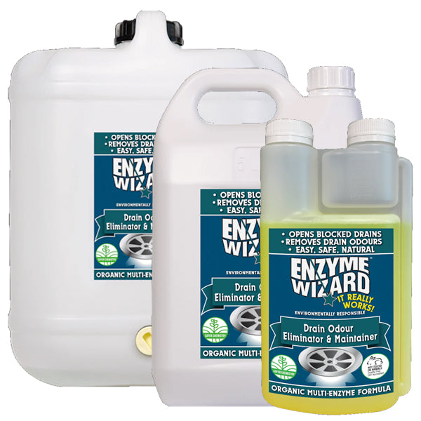 Enzyme Wizard | Drain Odour Eliminator and Maintainer Group | Crystalwhite Cleaning Supplies Melbourne