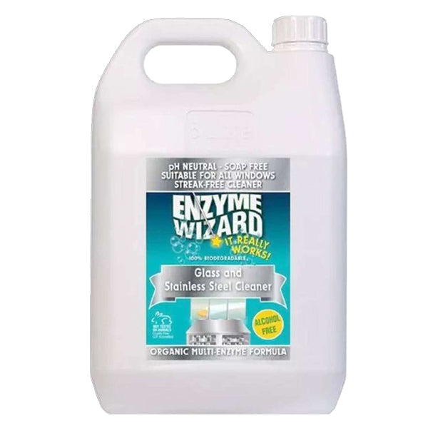 Enzyme Wizard | Glass and Stainless Steel Cleaner 5Lt | Crystalwhite Cleaning Supplies Melbourne