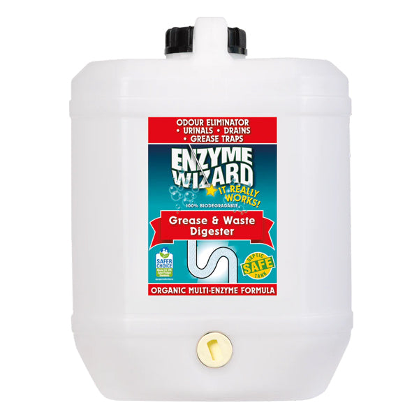 Enzyme Wizard | Enzyme Wizard Grease & Waste Digester 10Lt | Crystalwhite Cleaning Supplies Melbourne