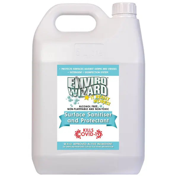 Enzyme Wizard | Surface Sanitiser Hospital Grade Disinfectant 5Lt | Crystalwhite Cleaning Supplies Melbourne