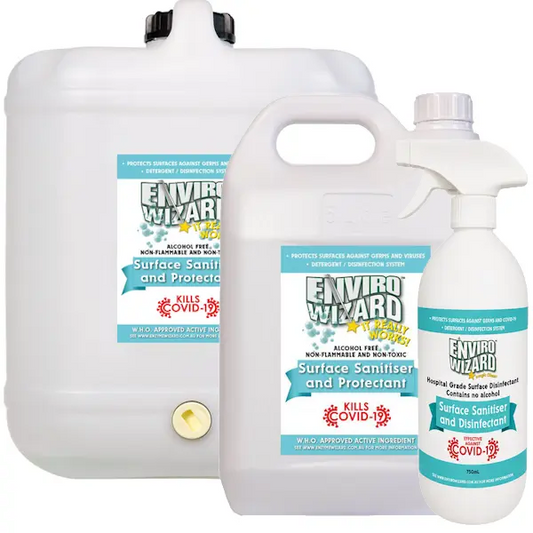 Enzyme Wizard | Surface Sanitiser Hospital Grade Disinfectant Group | Crystalwhite Cleaning Supplies Melbourne