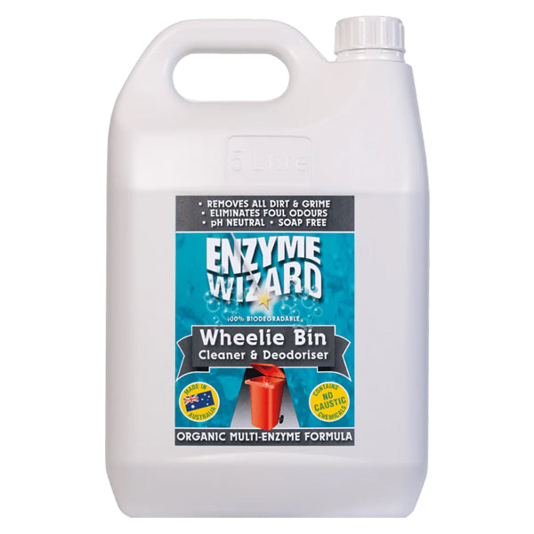 Enzyme Wizard | Wheelie Bin Cleaner 5Lt | Crystalwhite Cleaning Supplies Melbourne