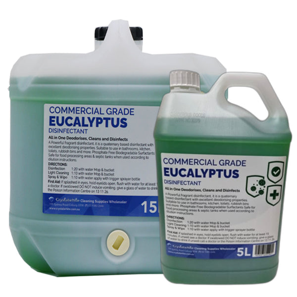 Commercial Grade Disinfectant Eucalptus | Crystalwhite Cleaning Supplies Melbourne