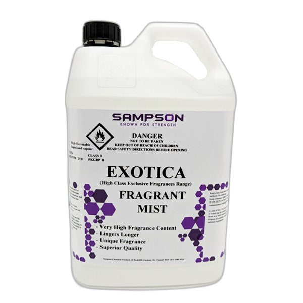 Sampson | Exotica Fragrant Mist 5Lt | Crystalwhite Cleaning Supplies Melbourne 