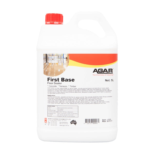 Agar | First Base 5Lt Concrete Sealer | Crystalwhite Cleaning Supplies Melbourne