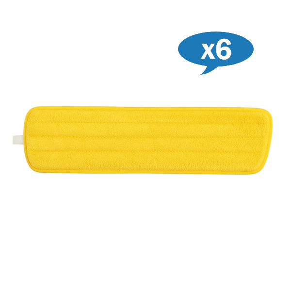 Edco| Enduro Flat Mop Refill Yellow Set of 6 | Crystalwhite Cleaning Supplies Melbourne