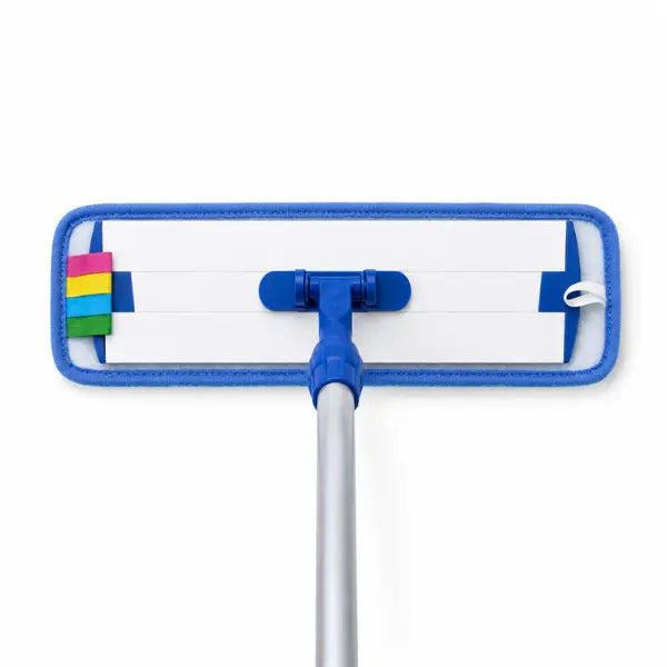 Crystalwhite | Flat Mop Blue with Extended Handle 400mm | Crystalwhite Cleaning Supplies Melbourne