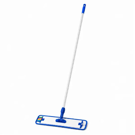 Crystalwhite | Flat Mop Blue with Extended Handle 400mm | Crystalwhite Cleaning Supplies Melbourne
