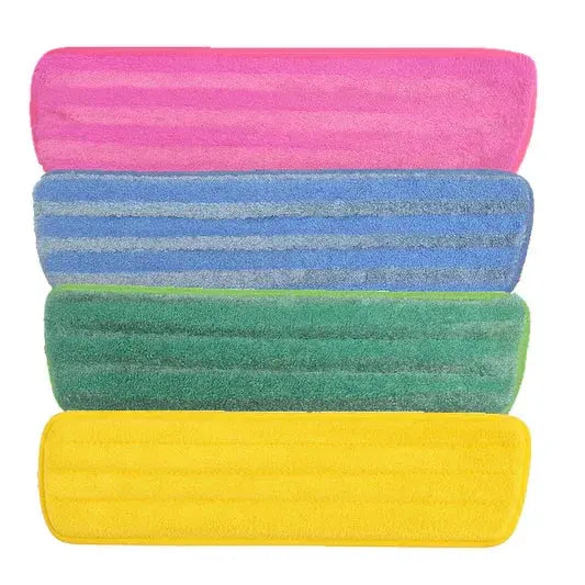 Crystalwhite Cleaning Supplies | Crystalwhite Premium Flat Mop Refill 400mm Red Blue and Green | Crystalwhite Cleaning Supplies Melbourne