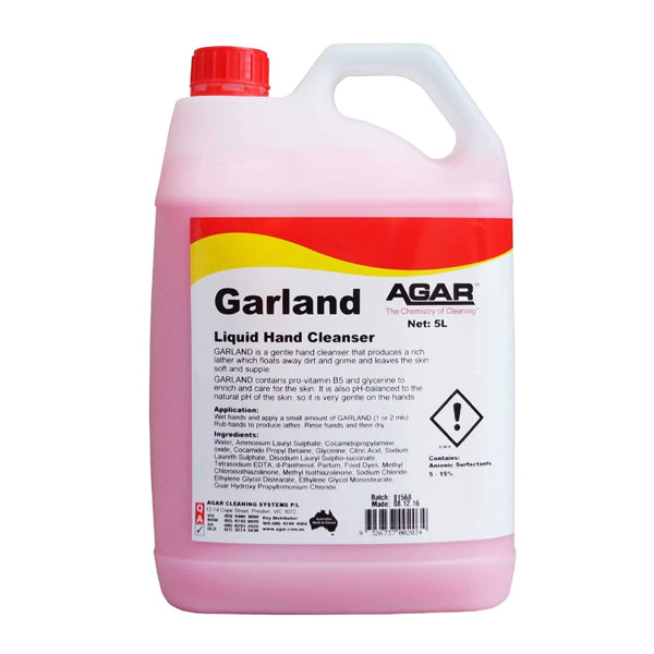 Agar | Garland 5Lt Hand Soap | Crystalwhite Cleaning Supplies Melbourne