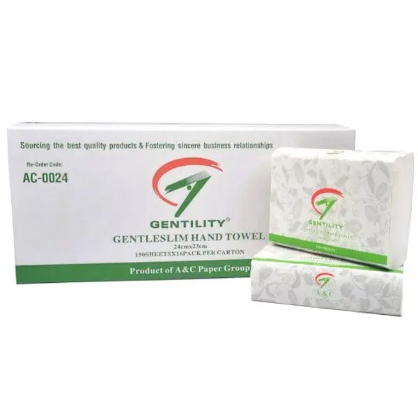 Gentility Gentleslim TAD Hand Towel 23 x 24cm | 2400 Sheets