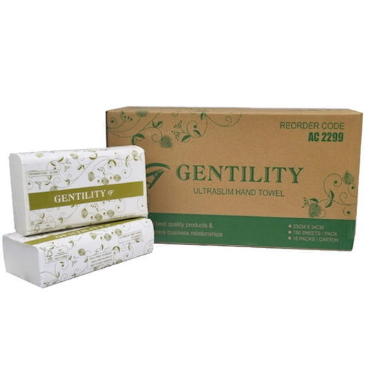 A and C Gentility | Ultraslim Hand Towel | Crystalwhite Cleaning Supplies Melbourne