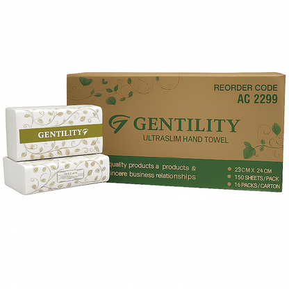 A and C Gentility | Ultraslim Hand Towel | Crystalwhite Cleaning Supplies Melbourne